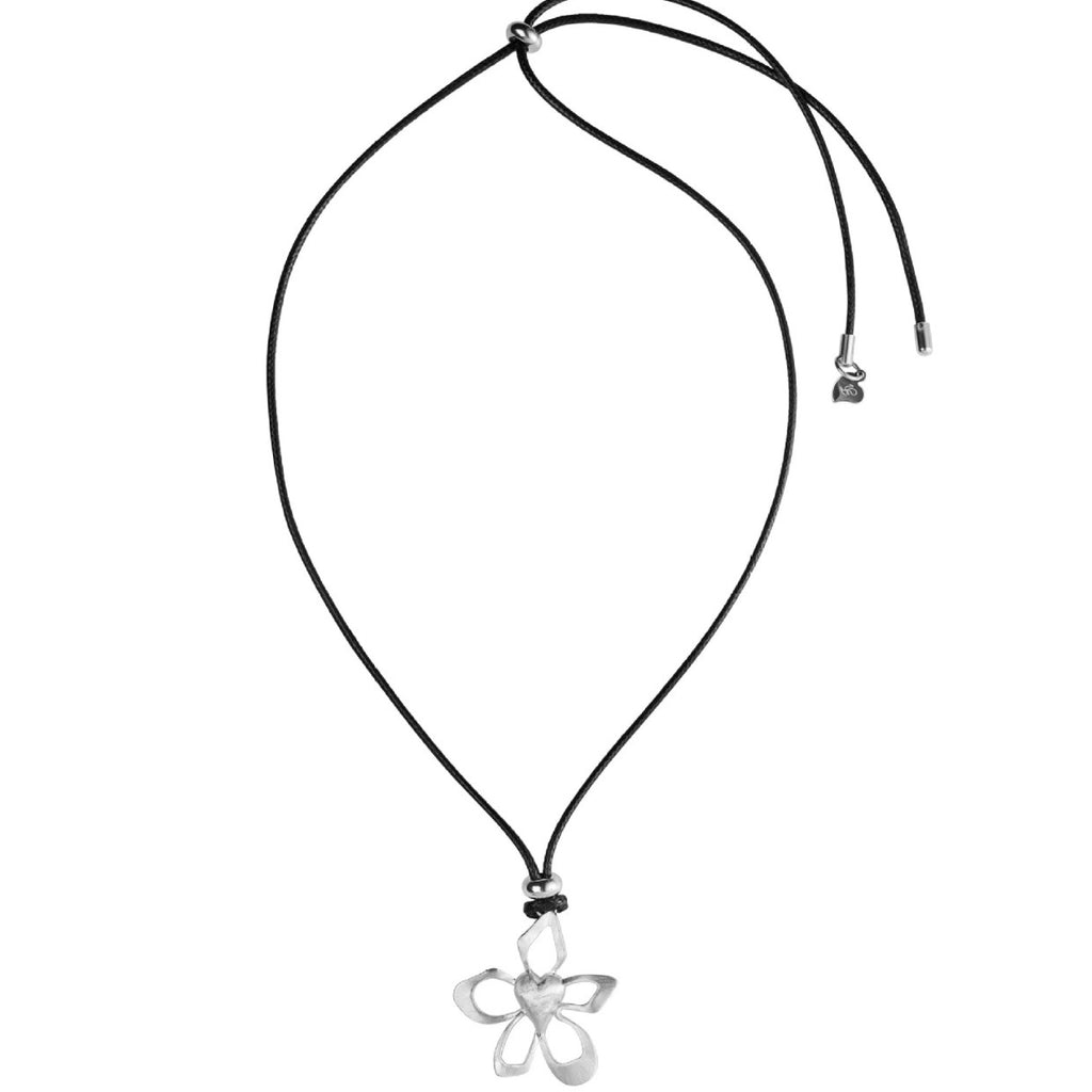 Damen Halskette mit kunstvollem Blumenanhänger und langlebigem Band Shop Nory