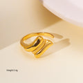 Damen Schmuckring mit elegantem Wellen-Design Shop Nory