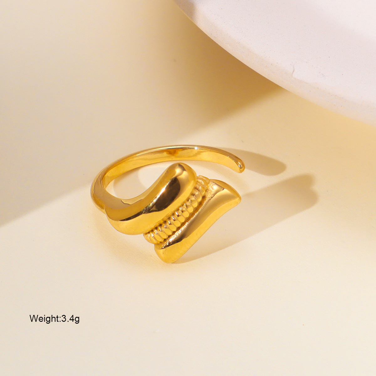 Damen Schmuckring mit elegantem Wellen-Design Shop Nory