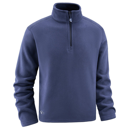 Herren Fleece-Pullover mit Troyer-Kragen und halbem Reißverschluss aus weichem Microfleece Shop Nory