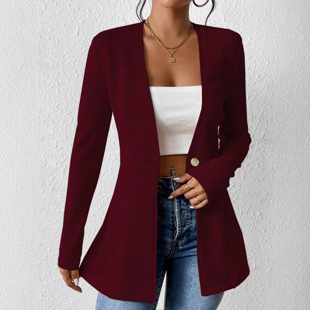 Damen elegante Blazerjacke mit asymmetrischem Schnitt