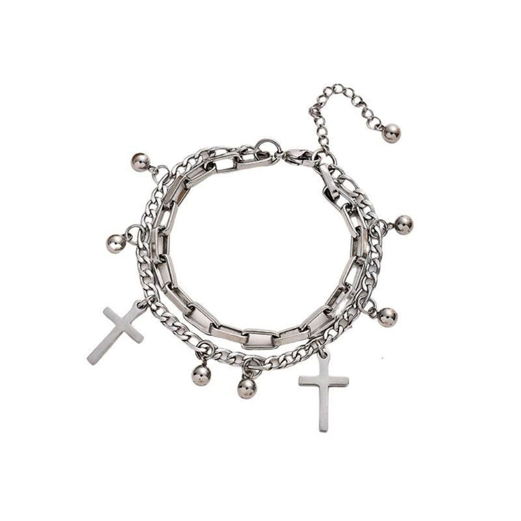 Damen Charm-Armband aus hochwertigem Edelstahl mit verspieltem Bären-Anhänger Shop Nory
