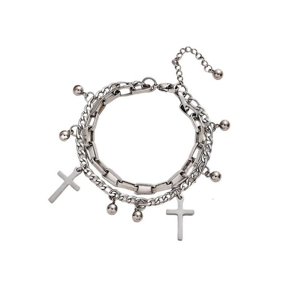 Damen Charm-Armband aus hochwertigem Edelstahl mit verspieltem Bären-Anhänger Shop Nory