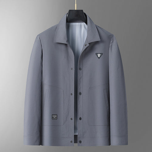 Herren Leichte technische Coachjacke mit Ripstop-Struktur, Druckknöpfen und aufgesetzten Taschen Shop Nory