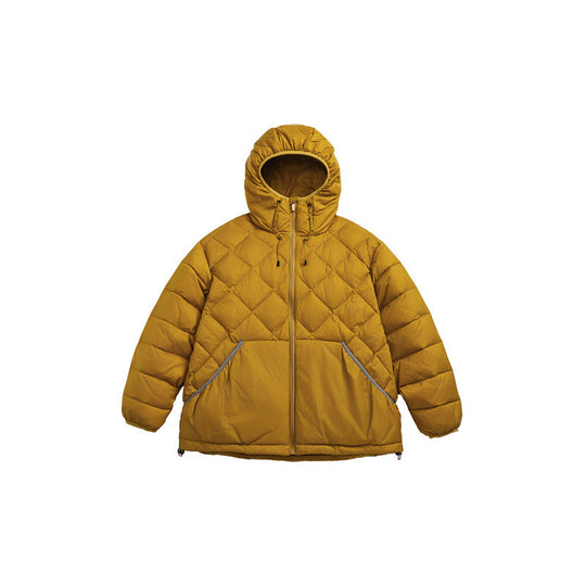 Unisex Boxy-Steppjacke mit Kapuze, Rautensteppung und Zwei-Wege-Reißverschluss Shop Nory