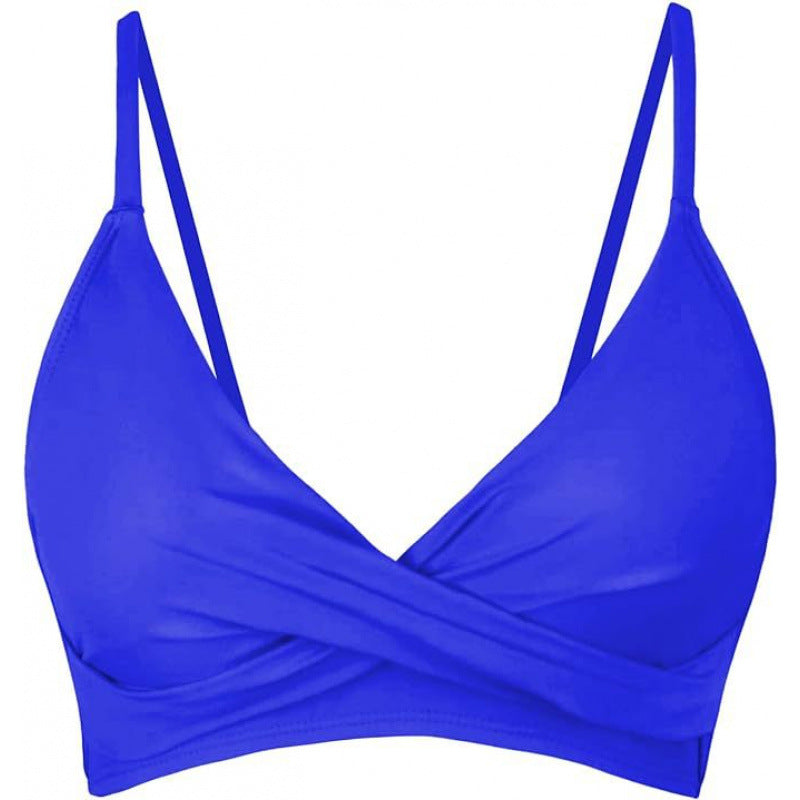 Damen Sportliches Bikini-Oberteil mit Wickel-Design