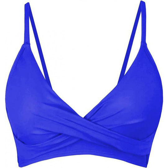 Damen Sportliches Bikini-Oberteil mit Wickel-Design