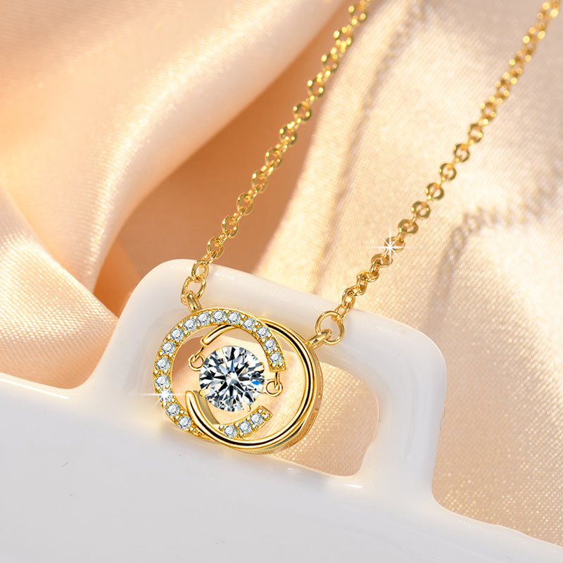 Damen Halskette mit funkelndem Zirkonia-Anhänger in elegantem Design Shop Nory