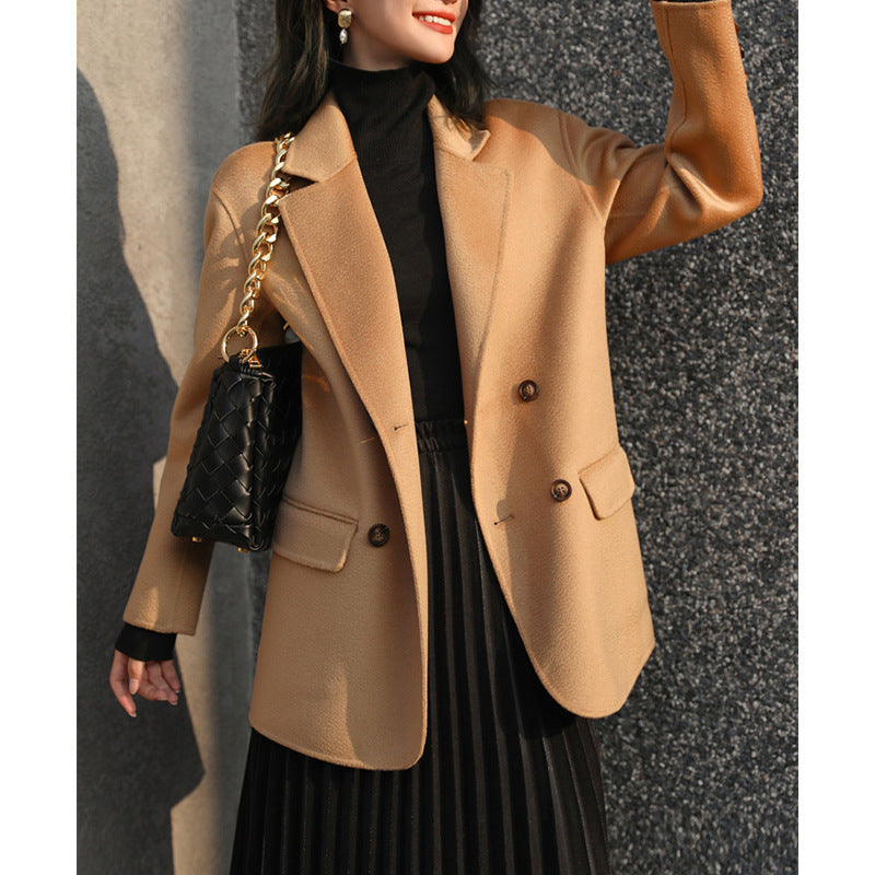 Damen Eleganter Langblazer mit doppelter Knopfleiste Shop Nory