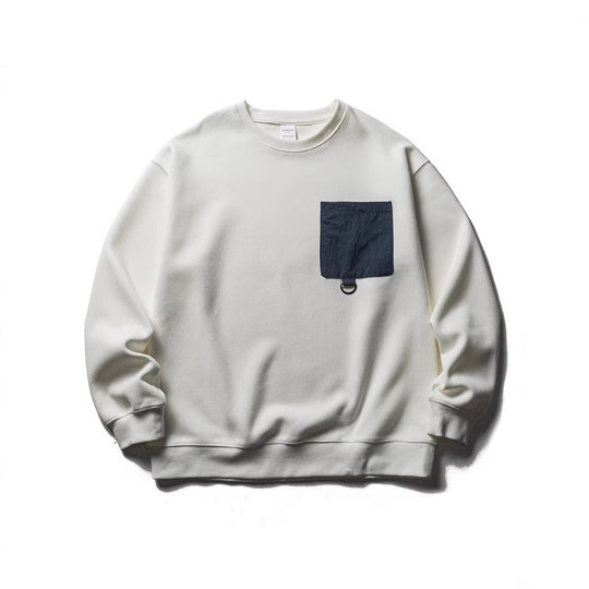 Unisex Oversize-Sweatshirt mit kontrastierender Brusttasche und D-Ring Shop Nory