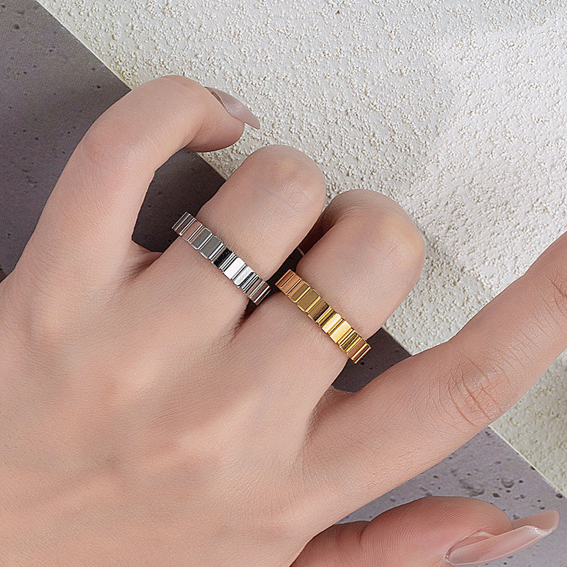 Damen Ring mit strukturiertem Kanten-Design Shop Nory