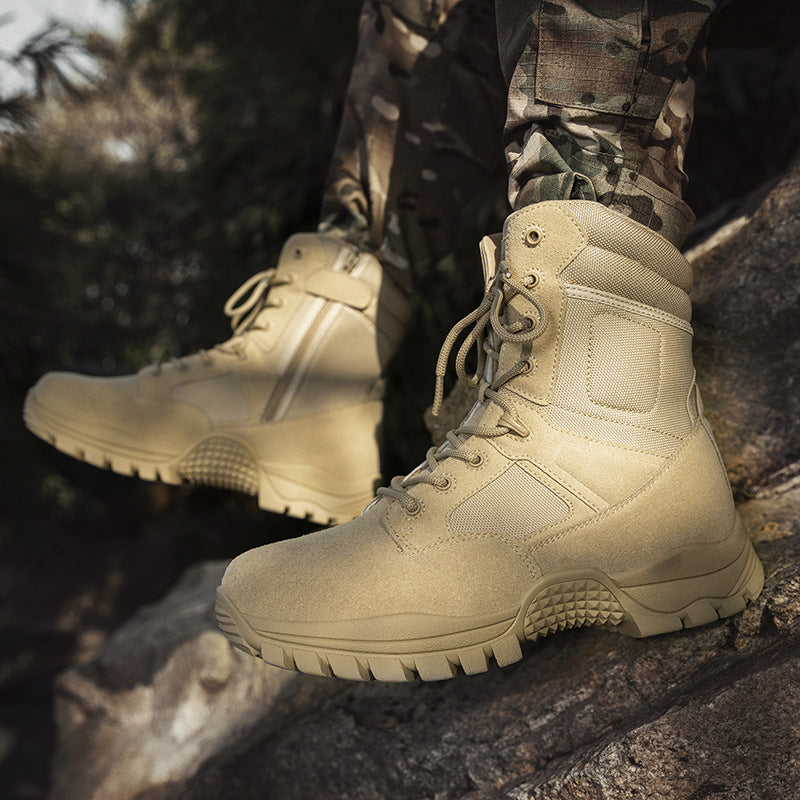 Herren taktische Stiefel mit hohem Knöchelschutz und rutschfester Sohle