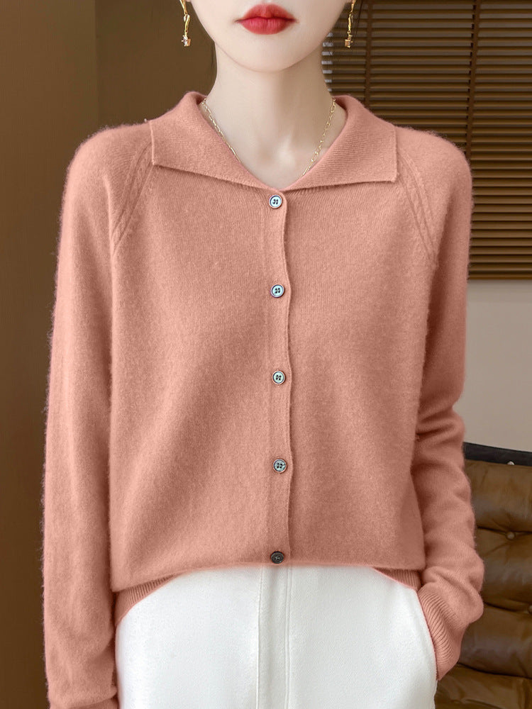 Damen Kuscheliger Reverskragen-Cardigan im Kaschmir-Look mit Mohair-Effekt Shop Nory