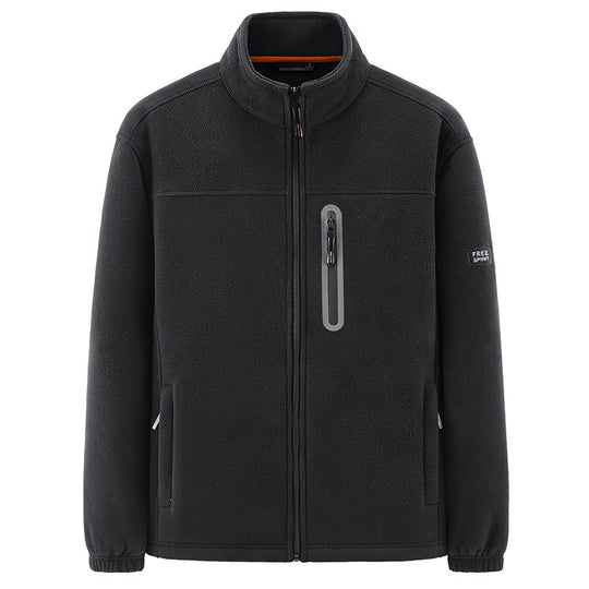 Herren Isolierende Mikrofleece-Funktionsjacke mit wasserdichter Brusttasche und Stehkragen Shop Nory