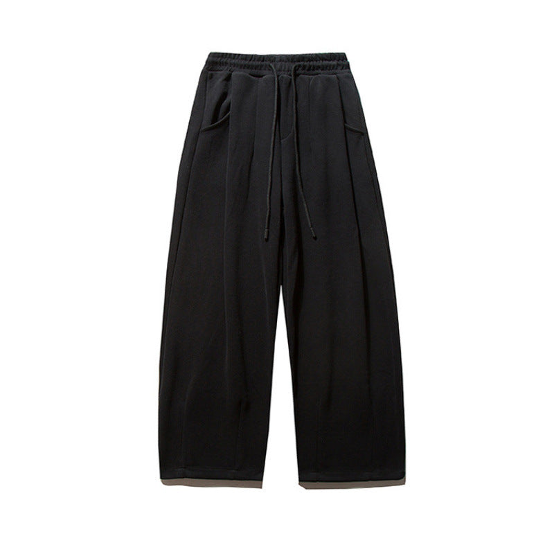 Unisex Weite Jogginghose mit Bundfalten, Elastischem Tunnelzug und Seitentaschen Shop Nory