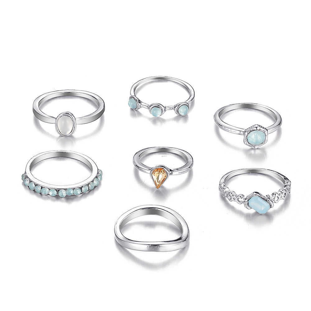 Damen Ring-Set mit eleganten Stein-Details Shop Nory