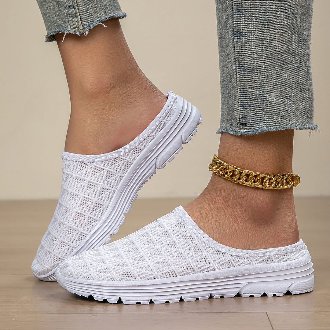 Damen Slip-On Freizeitschuhe mit atmungsaktiver Struktur Shopnory