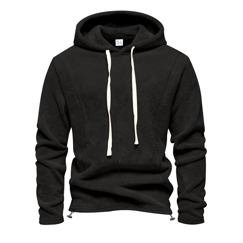Herren Flauschiger Kapuzenpullover aus Teddy‑Fleece mit Tunnelzugsaum Shop Nory