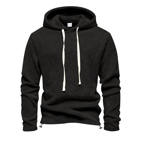 Herren Flauschiger Kapuzenpullover aus Teddy‑Fleece mit Tunnelzugsaum Shop Nory
