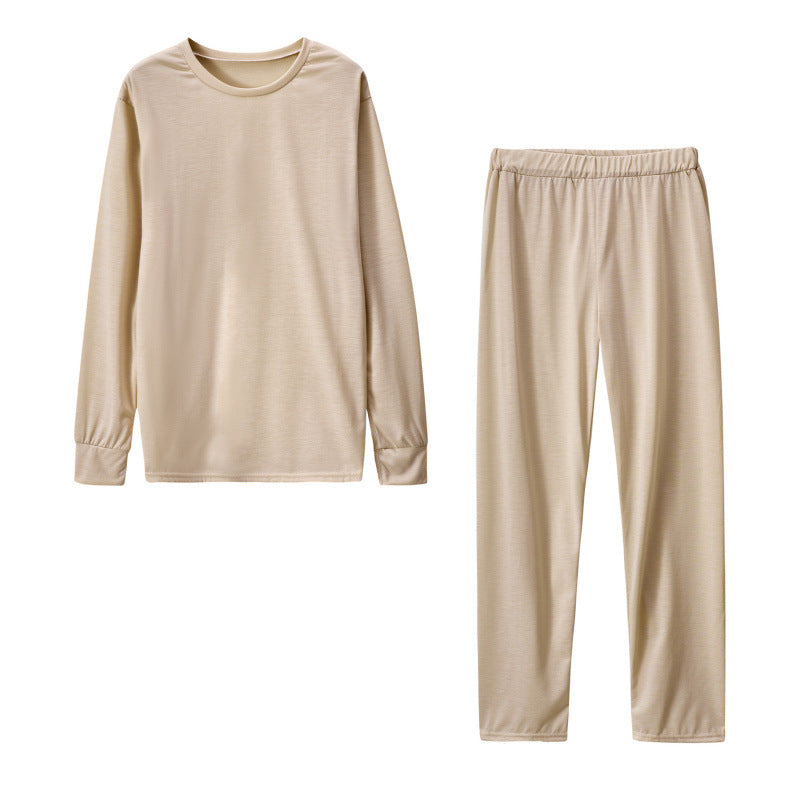 Damen Langarm Schlafanzug Set mit elastischen Hosen