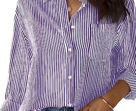 Damen Knotenhemden mit gestreiftem Design und modernem Schnitt Shopnory