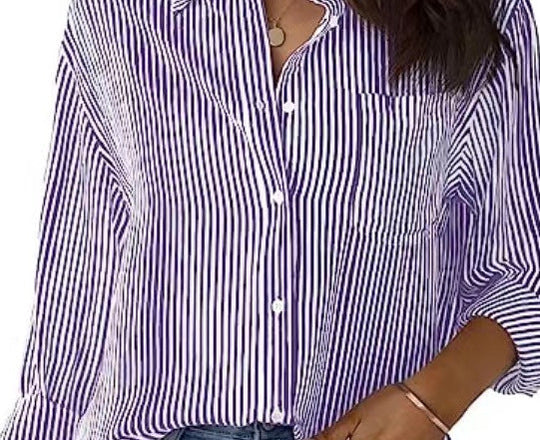Damen Knotenhemden mit gestreiftem Design und modernem Schnitt Shopnory