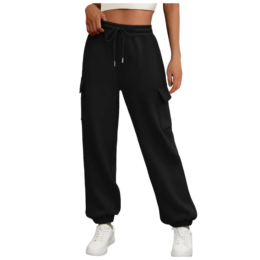 Damen nan Cargo-Jogger mit hohem Komfortbund Kordelzug und aufgesetzten Klappentaschen Shop Nory