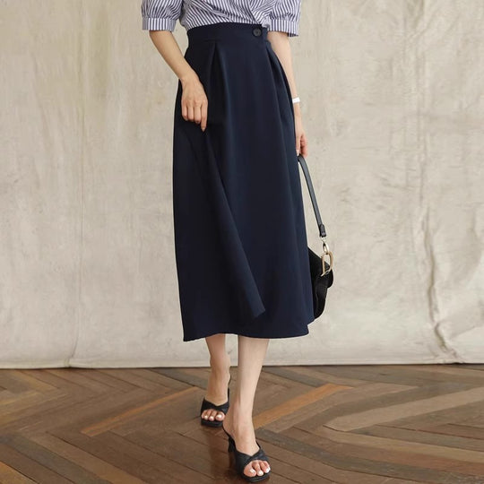 Damen Eleganter A-Linien Midi-Rock Shop Nory