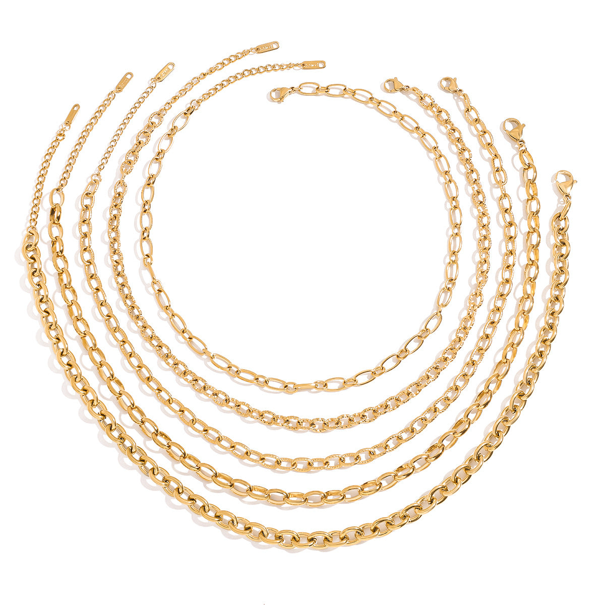 Damen Edelstahl Halskette mit luxuriösem Gliederdesign Shop Nory