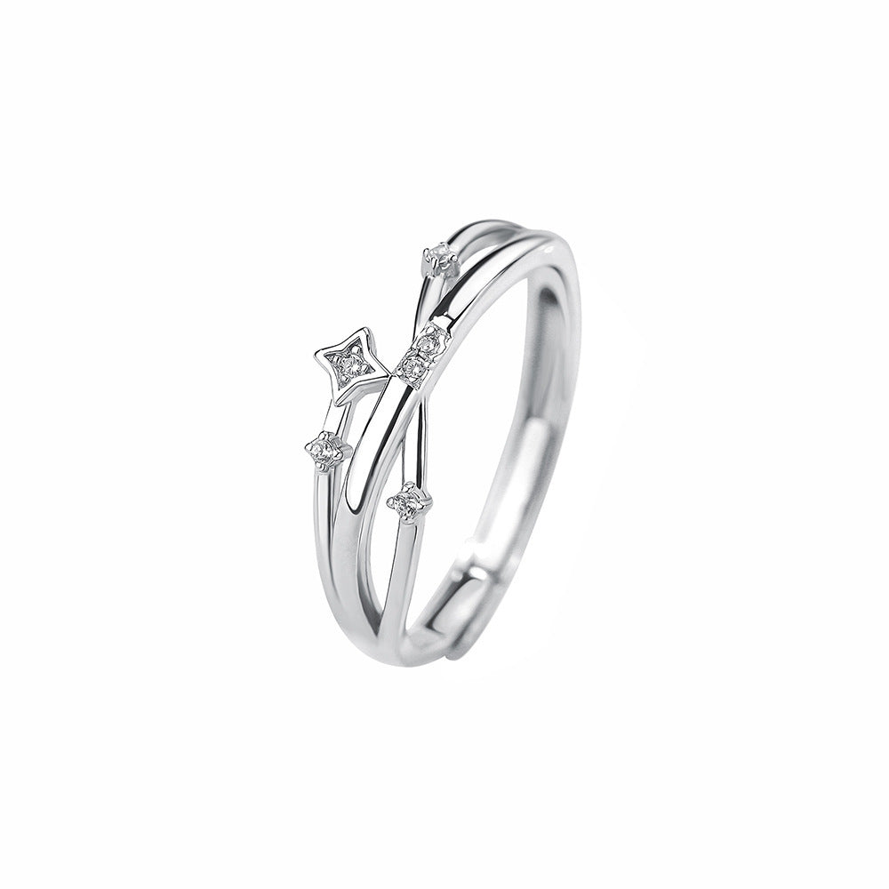 Damen Modischer Ring mit funkelnden Zirkonia Shop Nory
