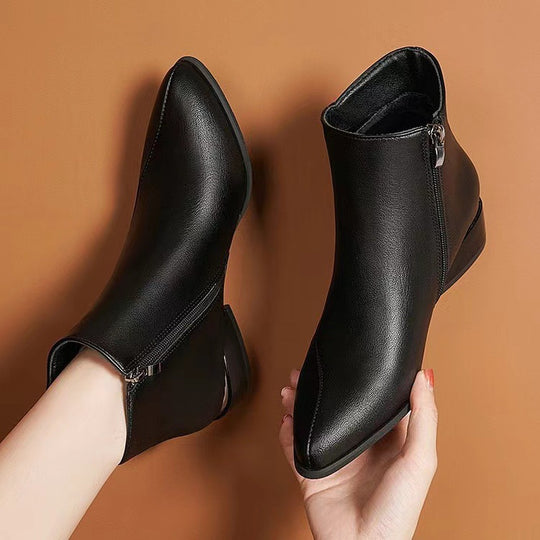Damen knöchelhohe Stiefelette mit geometrischem Blockabsatz Shop Nory