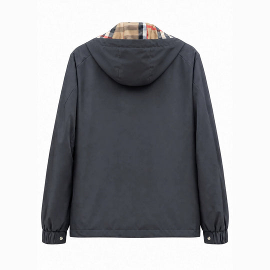 Herren leichte winddichte Softshell‑Kapuzenjacke mit kariert gefütterter Kapuze Shop Nory