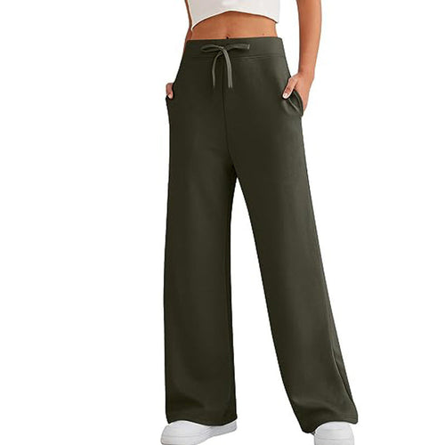 Damen weite Sporthose mit elastischem Bund und praktischen Taschen
