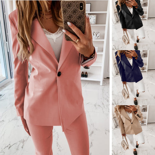 Damen Langblazer mit einreihiger Knopfleiste, tailliertem Schnitt und soften Schulterpolstern Shop Nory