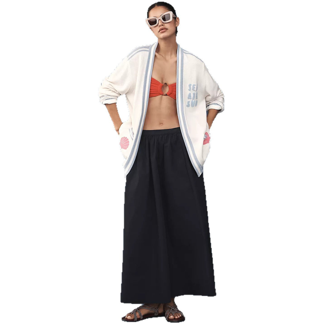 Damen Oversize Strickcardigan mit maritimen Applikationen Shop Nory