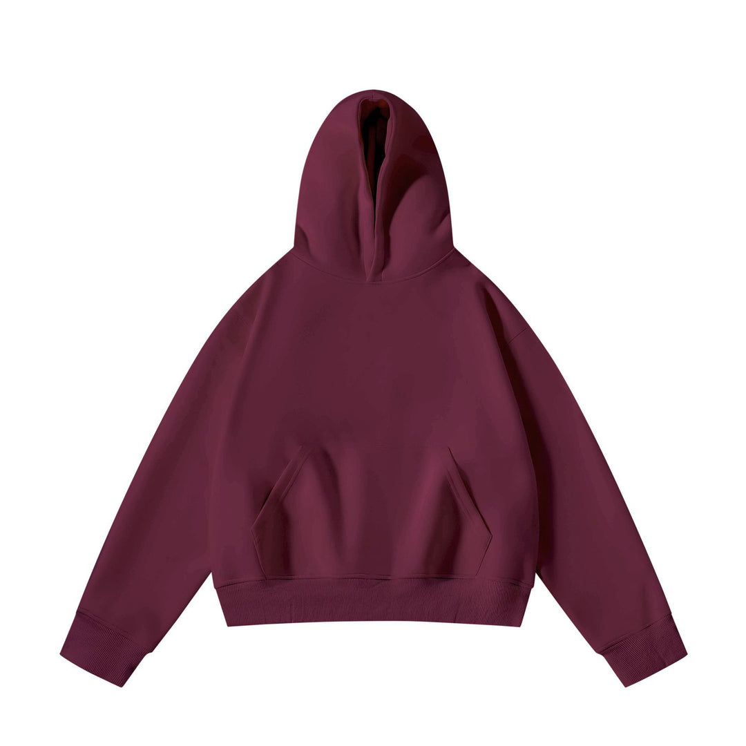 Unisex schwerer Oversize-Kapuzenpullover mit doppellagiger Kapuze Kängurutasche und breitem Rippbund Shop Nory