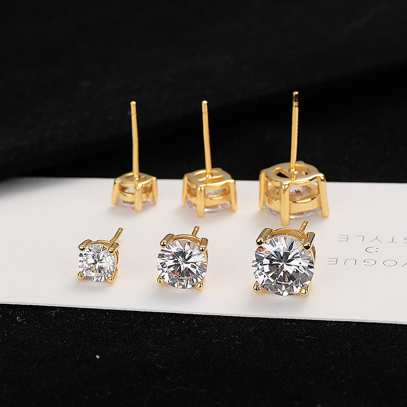Damen Ohrstecker mit funkelnden Kristallen und elegantem Roségold-Setting Shop Nory
