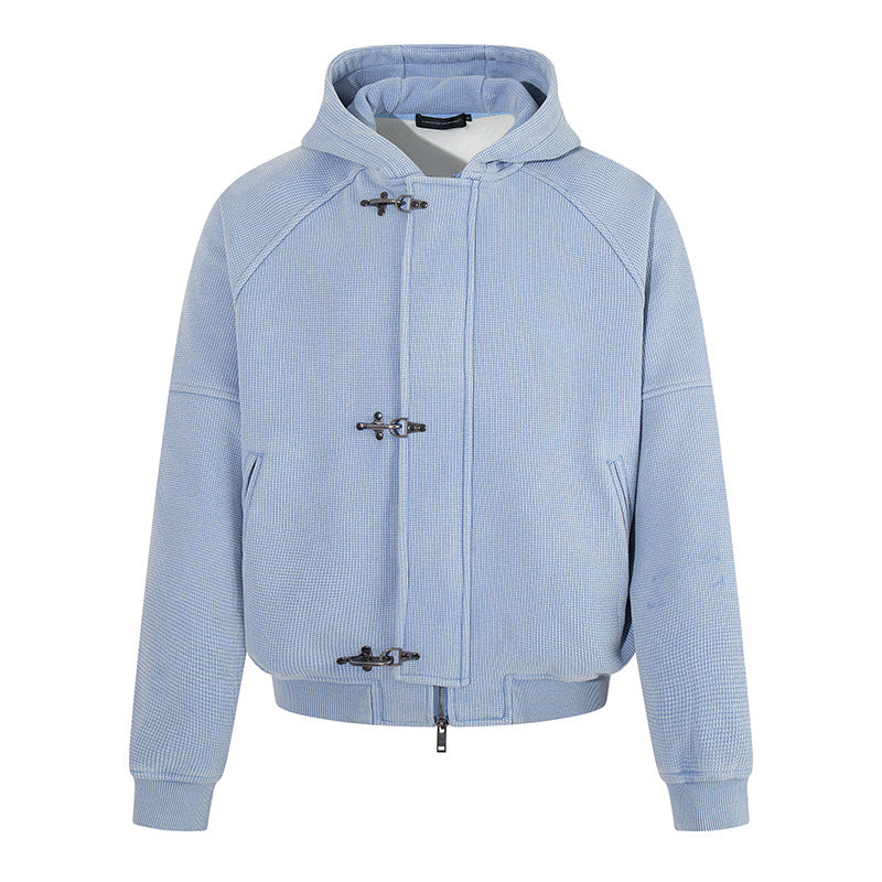 Damen Kapuzen-Bomberjacke aus Teddyfleece mit Metallhaken und elastischem Saum Shop Nory