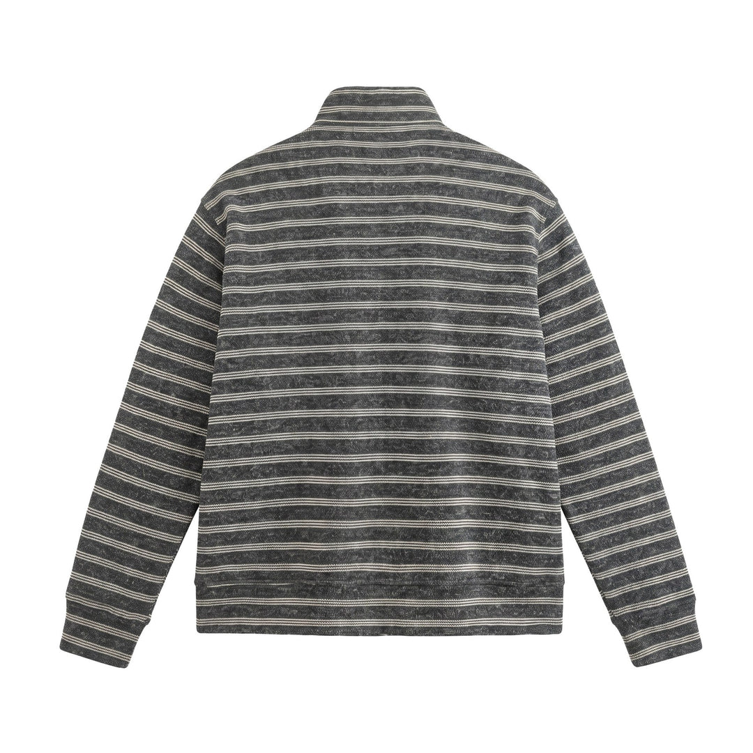 Herren Strukturiertes Halbzip-Strickpullover mit Stehkragen Shop Nory