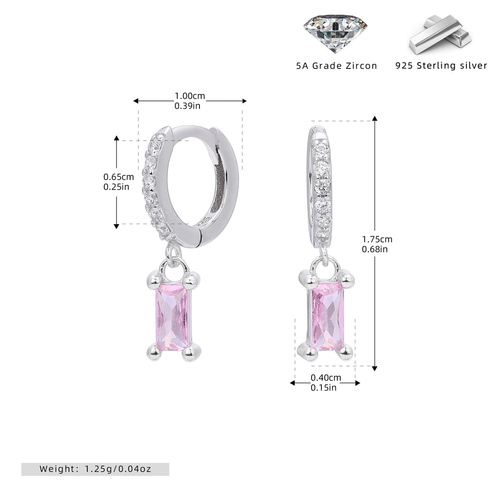 Damen Ohrstecker mit funkelnden Zirkon-Anhängern und hochwertigem 925 Sterling Silber Shop Nory
