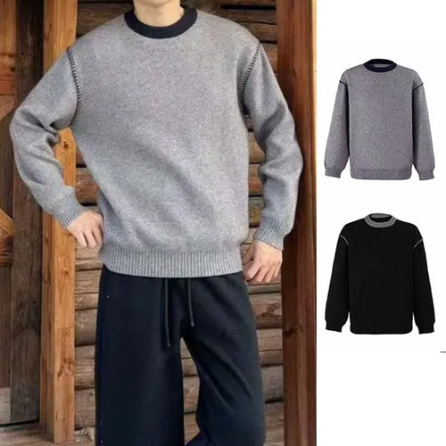 Damen Modischer Grobstrickpullover mit hochgeschlossenen Kragen Shop Nory