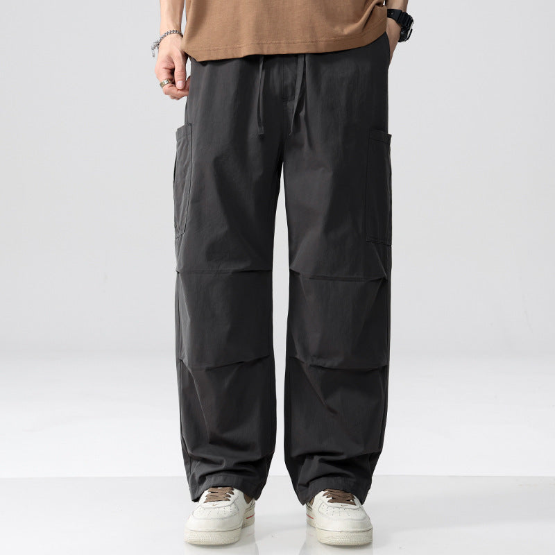 Herren Weite Cargohose im Utility‑Stil mit Kordelzug und aufgesetzten Beintaschen Shop Nory