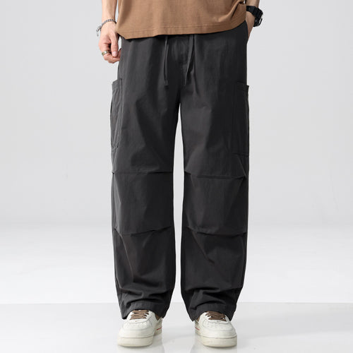 Herren Weite Cargohose im Utility‑Stil mit Kordelzug und aufgesetzten Beintaschen Shop Nory