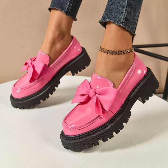 Damen Elegante Slipper mit dekorativer Schleifenverzierung und rutschfester Sohle