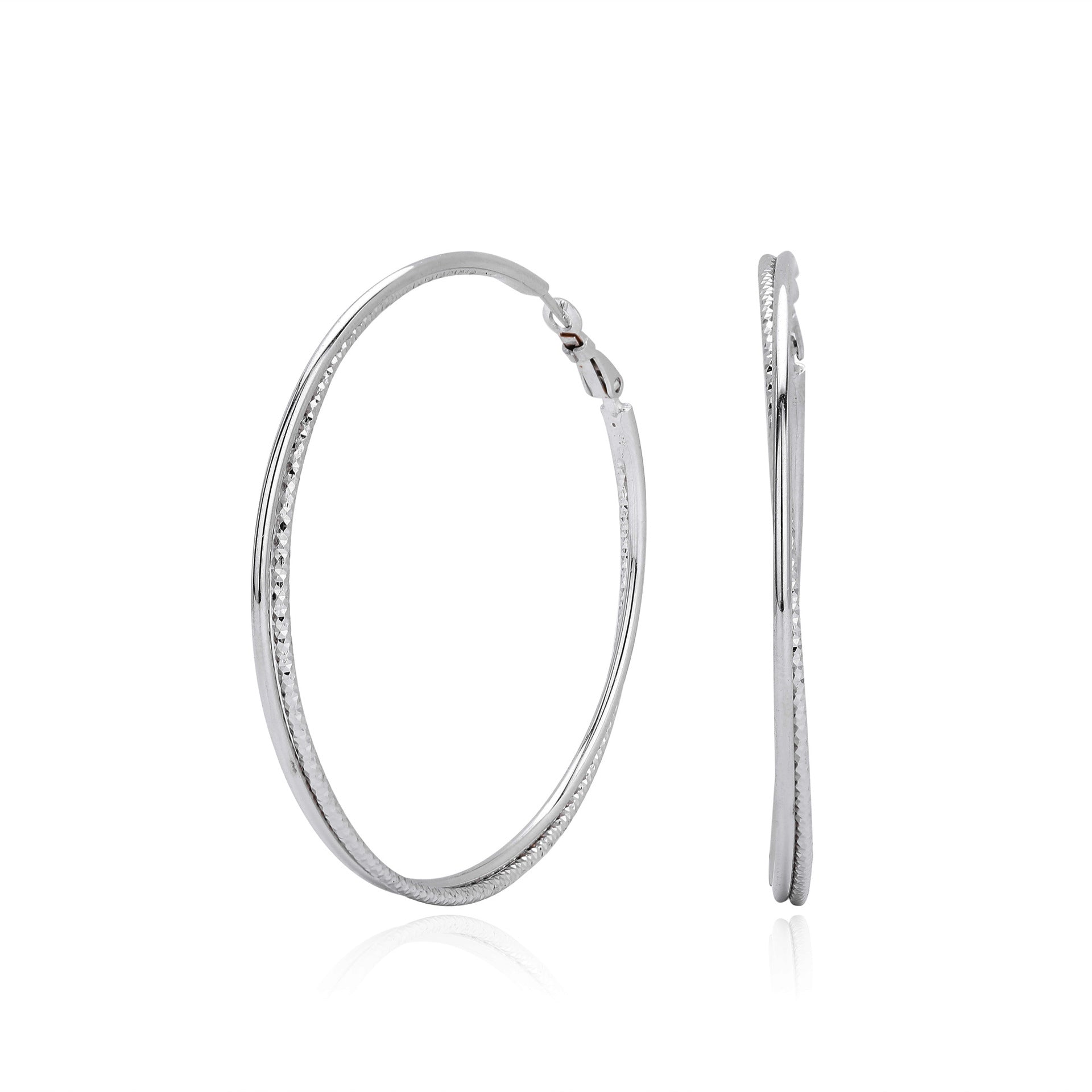 Damen Creolen aus hochwertigem 925 Sterling Silber mit elegantem goldfarbener Oberfläche Shop Nory