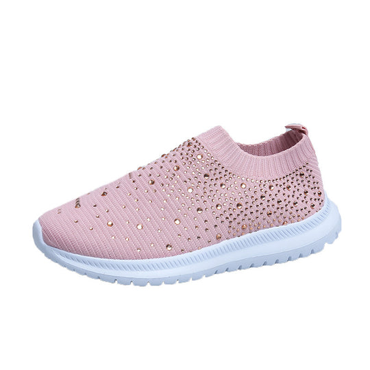 Damen Strick-Slipper-Sneaker mit Strassbesatz und flexibler Komfortsohle Shop Nory