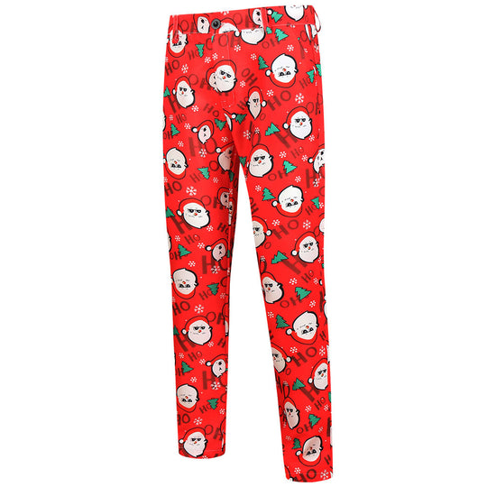 Herren Weihnachtsanzug-Set mit gemustertem Sakko, Weste und Hose Shop Nory