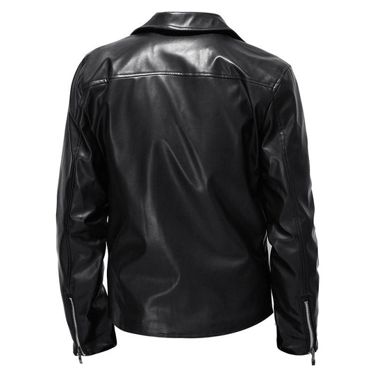 Herren Bikerjacke aus hochwertigem Kunstleder