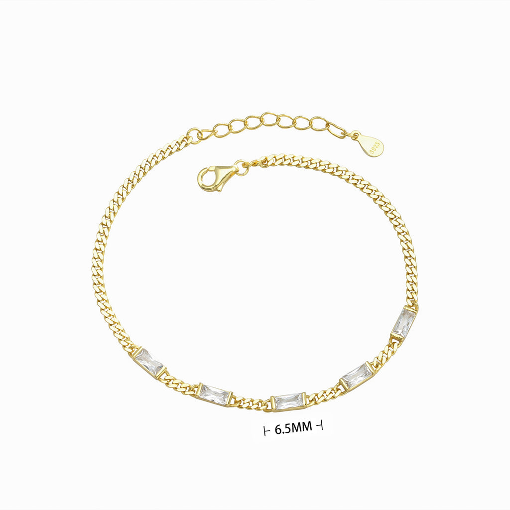 Damen Halskette mit stilvollen grünen Zirkonsteinen in hochwertigem 925 Sterling Silber Shop Nory
