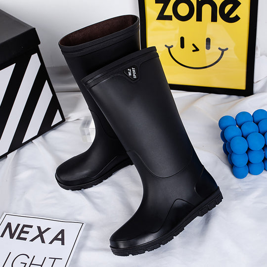 Herren Mittelhohe Wasserdichte Gummistiefel mit kontrastierender Profilsohle Shop Nory